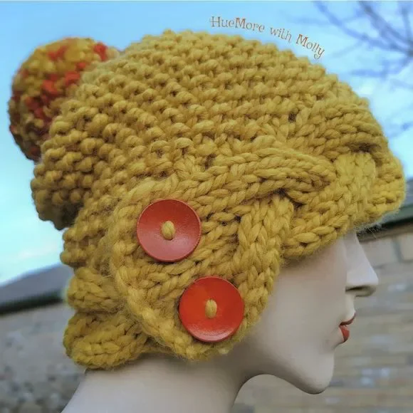 Handcrafted Infinity Scarf and Hat Set - Picture 3 of 6